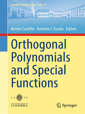 cover image of Orthogonal Polynomials and Special Functions